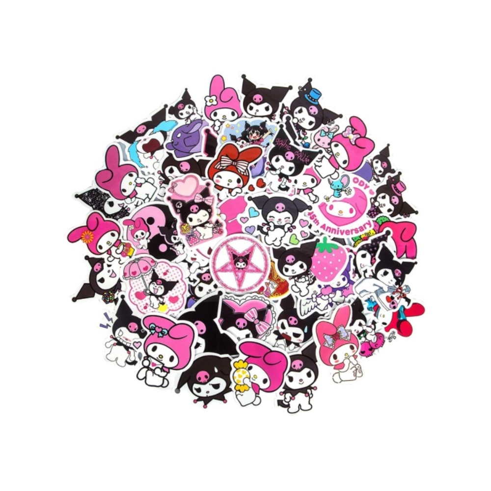 50 Pc Of Kuromi Stickers Gem